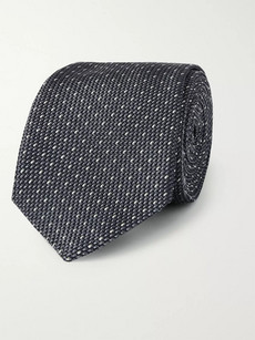 Paul Smith 7cm Woven Silk Tie In Grey