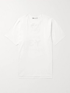Y-3 Oversized Printed Cotton-jersey T-shirt In White