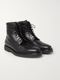Common Projects Leather Boots In Black 