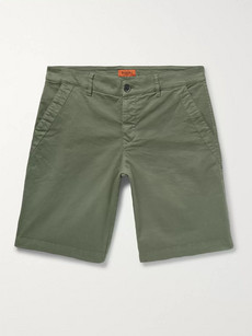 Barena Venezia Stretch-cotton Twill Shorts In Sage Green