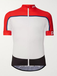Poc Essential Road Colour-block Esh Cycling Jersey - Red