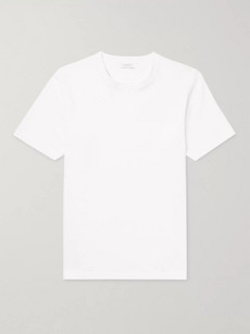 Sunspel Riviera Cotton-mesh T-shirt - White