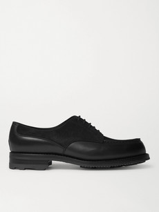 Jm Weston Suede And Leather Derby Shoes In Black