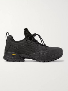 Roa Daiquiri Rubber-trimmed Suede And Mesh Sneakers In Black