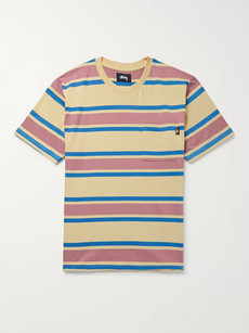 Stussy Striped Cotton-jersey T-shirt - Yellow