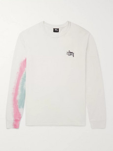 Stussy Printed Cotton-jersey T-shirt In White