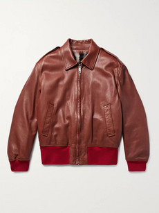 Calvin Klein 205w39nyc Shearling-lined Leather Jacket In Brown | ModeSens