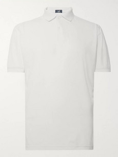 Dunhill Links Stretch-piqué Golf Polo Shirt In White