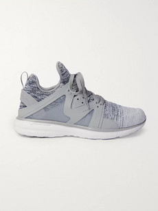 Apl Athletic Propulsion Labs Ascend Mélange Mesh And Rubber Running Sneakers In Gray