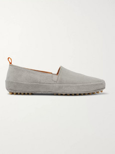 Mulo Suede Loafers - Gray