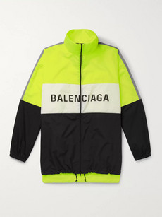 BALENCIAGA Oversized Logo-Print Shell and Ripstop Jacket