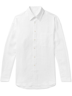 Anderson & Sheppard Linen Shirt In White