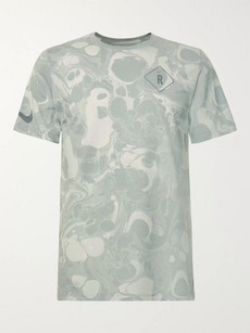 Nike Printed Dri-fit T-shirt In Gray Green
