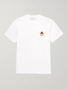 AMI ALEXANDRE MATTIUSSI + The Smiley Company Appliquéd Cotton-Jersey T-Shirt