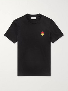 AMI ALEXANDRE MATTIUSSI + The Smiley Company Slim-Fit Appliquéd Cotton-Jersey T-Shirt