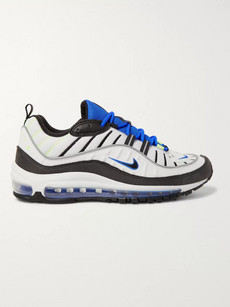 NIKE AIR MAX 98 MESH AND LEATHER SNEAKERS