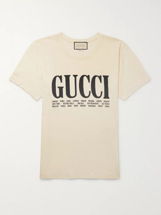 Gucci Printed Cotton In Cream