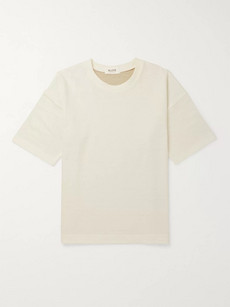 Aloye + G.f.g.s. Panelled Cotton And Yak-blend T-shirt - Neutral