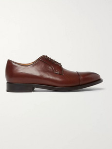 PAUL SMITH ERNEST CAP-TOE POLISHED-LEATHER DERBY SHOES
