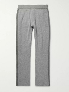 Berluti Two-tone Wool And Cashmere-blend Sweatpants In Gray