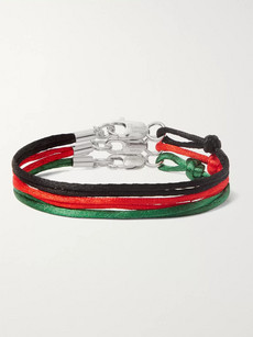 Rubinacci Set Of Three Silk Bracelets - Green - One Siz