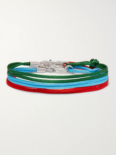 Rubinacci Set Of Three Silk Ribbon Bracelets - Multi - One Siz
