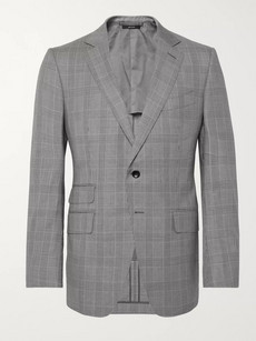 TOM FORD O'CONNOR SLIM-FIT PRINCE OF WALES CHECKED WOOL SUIT JACKET