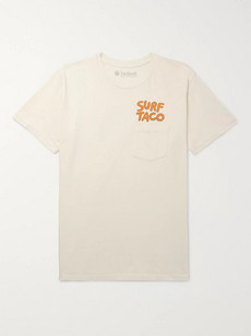 Mollusk Surf Taco Printed Cotton-jersey T-shirt - Ecru