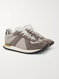 MAISON MARGIELA REPLICA RUNNER MESH AND SUEDE SNEAKERS