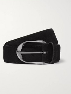 Ermenegildo Zegna 3.5cm Black Suede Belt