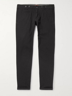 Barena Venezia Rampin Stretch-cotton Twill Trousers In Black
