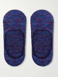 Anonymous Ism Mélange Stretch-knit Socks - Blue - One Siz