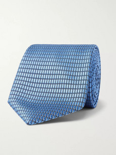Ermenegildo Zegna 7cm Silk-jacquard Tie In Blue