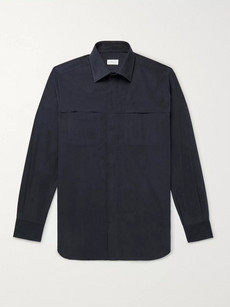 Brioni Cotton-corduroy Shirt - Midnight Blue