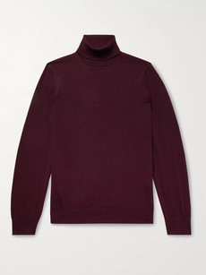 Dunhill Slim-fit Wool Rollneck Sweater - Merlot