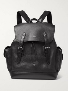 Mulberry Heritage Full-grain Leather Backpack In Black