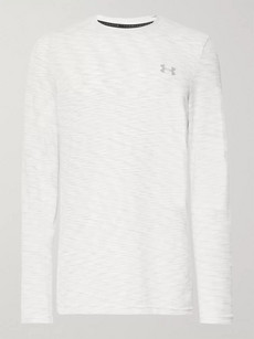 Under Armour Vanish Seamless Mélange Heatgear T-shirt In White