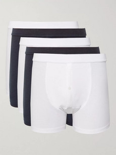 Hamilton And Hare Five-pack Stretch-jersey Boxer Briefs - White
