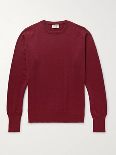 William Lockie Slim-fit Cashmere Sweater - Claret