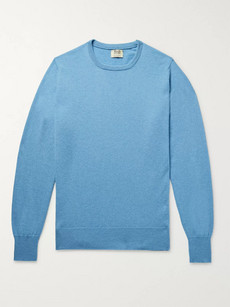 William Lockie Slim-fit Cashmere Sweater In Light Blue
