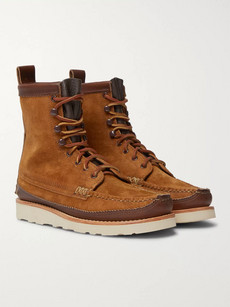 YUKETEN MAINE GUIDE DB LEATHER BOOTS - BROWN