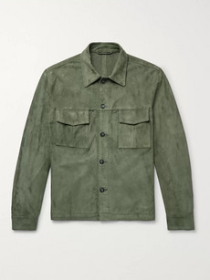 Valstar Suede Shirt Jacket - Green
