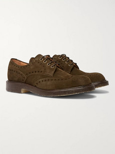 Cheaney Avon Suede Wingtip Brogues - Brown