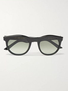 Kirk Originals Harvey Round-frame Acetate Sunglasses In Black