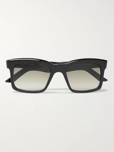 Kirk Originals Burton Square-frame Acetate Sunglasses In Black