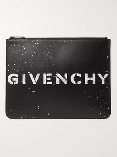 Givenchy Logo-print Leather Pouch In Black