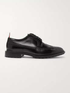 THOM BROWNE SPAZZOLATO LEATHER BROGUES