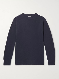 Margaret Howell Erino Wool And Cashmere-blend Sweater - Navy