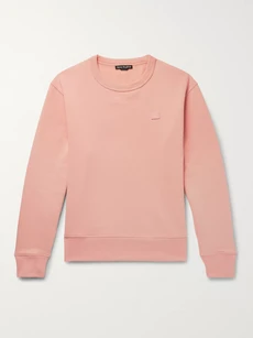 Acne Studios Fairview Fleece-back Cotton-jersey Sweatshirt In Pink