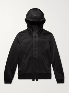Tom Ford Oversized Fleece-back Cotton-jersey Zip-up Hoodie In Black